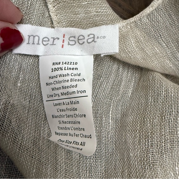 Women's Mer Sea linen Swim Cover-Up see all picture - Picture 12 of 12